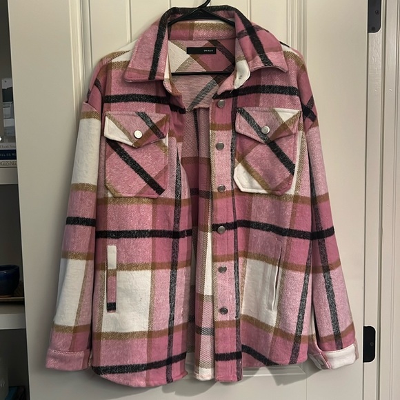 Women’s Pink Flannel Jacket - Picture 1 of 3